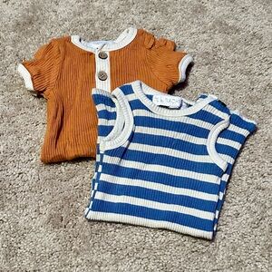 Set of (2) 3-6 month bodysuits